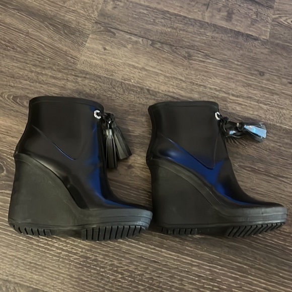Coach Black Wedge Rainboots - Picture 2 of 16